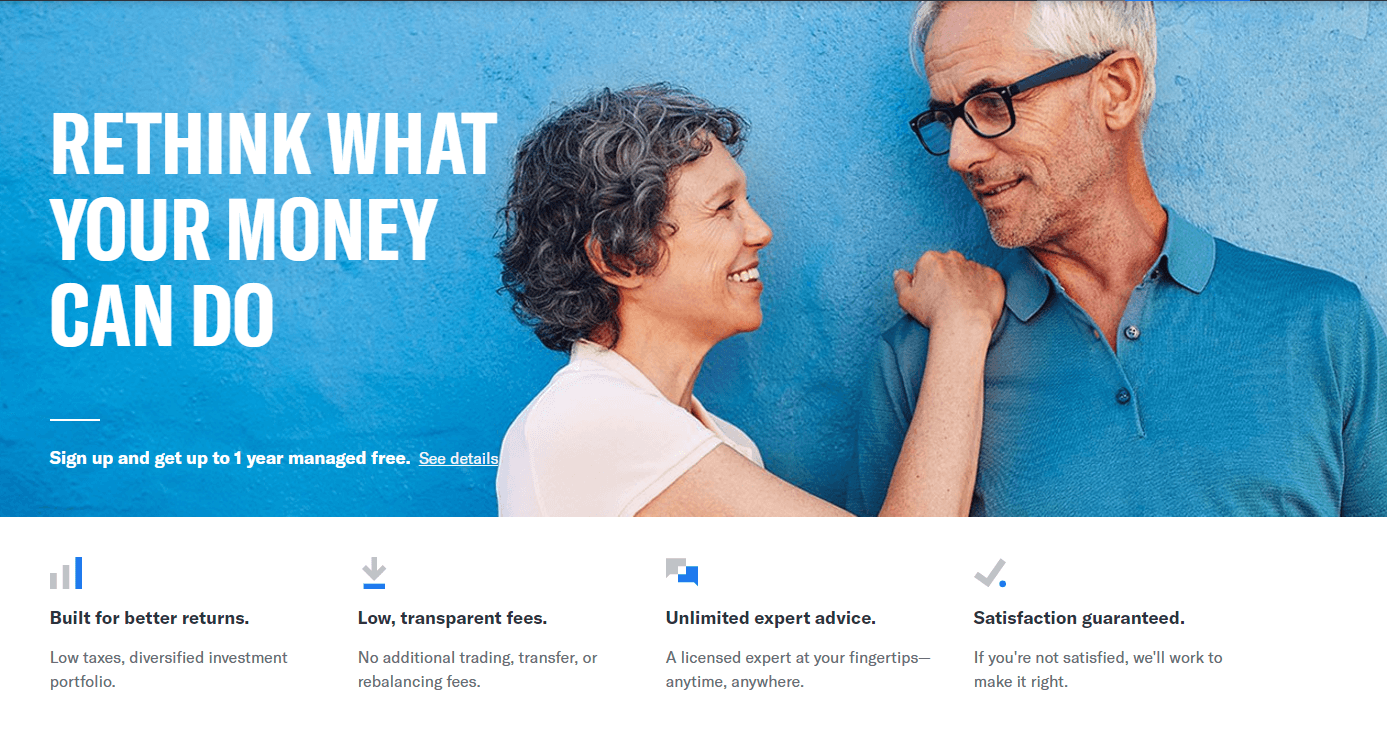 Betterment Homepage