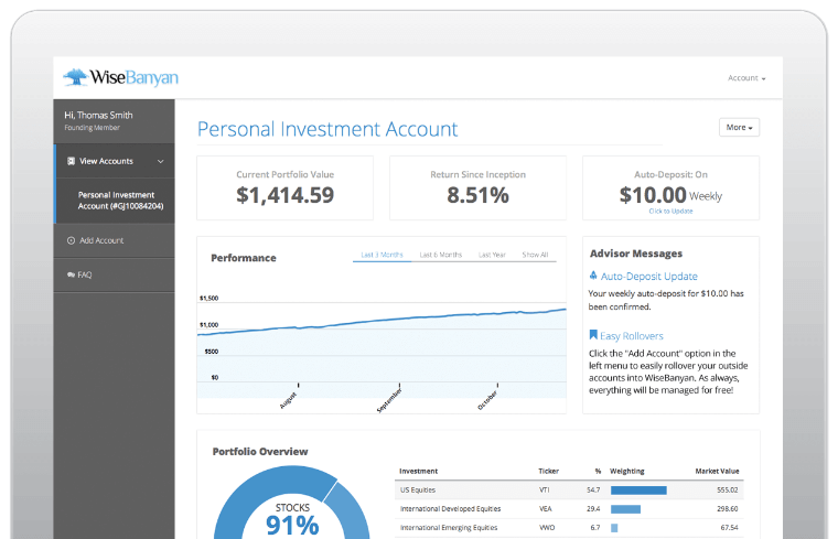 WiseBanyan Interface